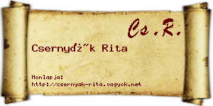 Csernyák Rita névjegykártya