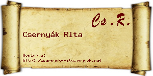 Csernyák Rita névjegykártya